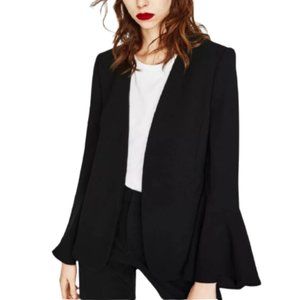 Zara Black Blazer with Flared Sleeves